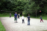 Volleyball im Regen